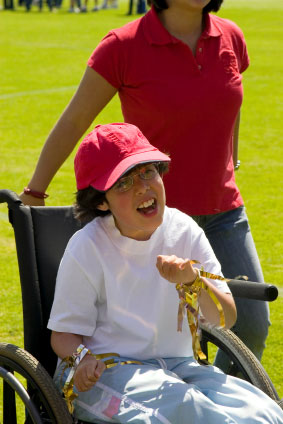 girl with mom in park